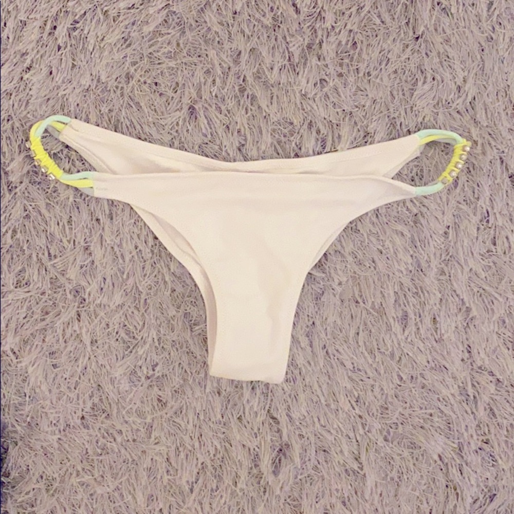 Victoria’s Secret white bikini bottom gems small
